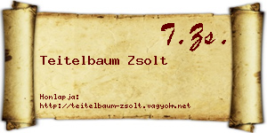 Teitelbaum Zsolt névjegykártya